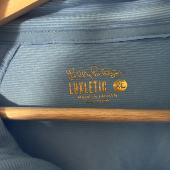 Lilly Pulitzer XL Full Zip Luxletic Jacket Blue White - Picture 3 of 7